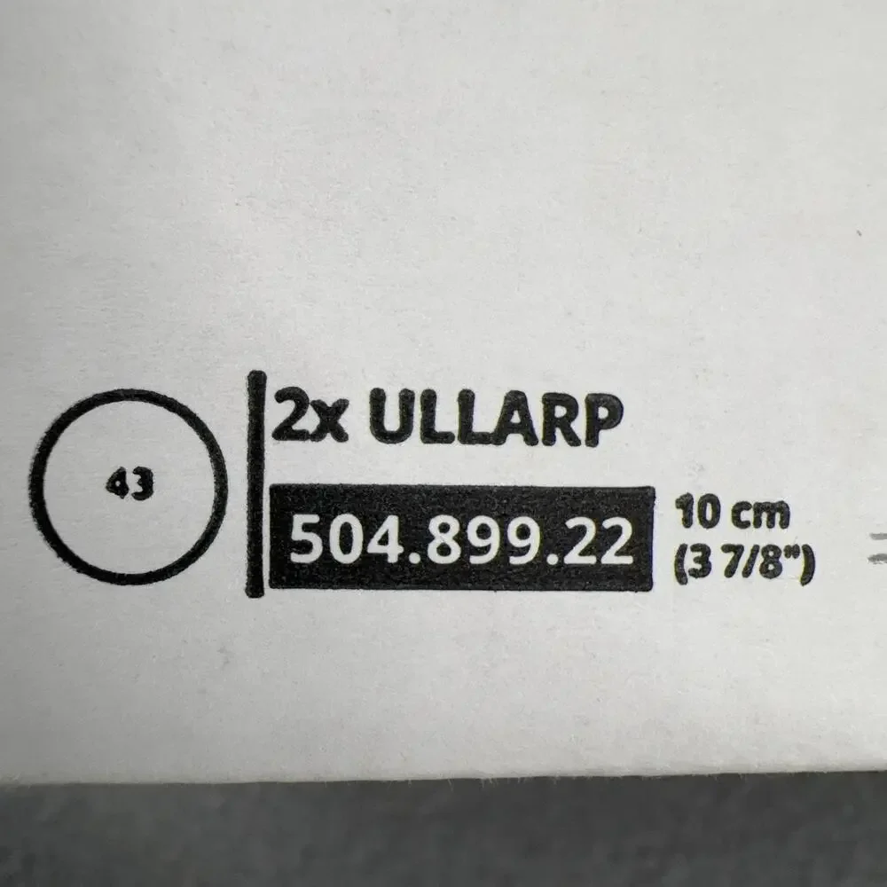 IKEA ULLARP 504.899.22 Oak Legs 3 7/8” BESTA Cabinet Furniture Feet 2 Pack